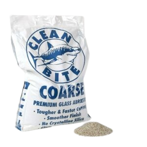 Clean Bite Crushed Glass Coarse 20 to 40 grit, 40 lbs