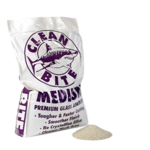 Clean Bite Crushed Glass Medium 40 to 80 grit, 40 lbs – Pacific Blast ...
